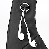 levne Pánské tašky-Pánská vodotěsná crossbody taška – náprsní taška proti krádeži s nabíjecím portem USB pro cestování a outdoorové aktivity