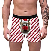cheap Christmas Pajamas-Christmas Gift Boxer Briefs Underwear Men&#039;s Christmas Carnival Masquerade Christmas Eve Christmas Adults Party Christmas
