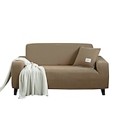 baratos Cobertura de Sofa-capa de sofá capa de sofá jacquard elástico secional poltrona sofá de dois lugares 4 ou 4 ou 3 lugares em forma de l bordô vermelho branco cinza preto liso cor sólida macio durável lavável