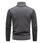 preiswerte Herrenpullover-Herren Pullover Fleece Pullover Pullover mit Viertelreißverschluss Gerippt Stricken Zip Strick Farbblock Troyer Halber Reißverschluss Basic warm halten Arbeit Freizeitskleidung Bekleidung Herbst