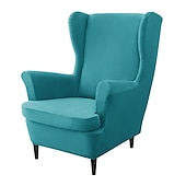 economico COPERTURA PRODURA E COPERCHIO SENZA ARGINE-copripoltrona elasticizzata con schienale alto copripoltrona bordeaux con fodera per cuscino di seduta copripoltrona con schienale alto in velluto spandex per sedia ikea strandmon