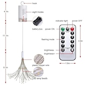 economico Striscie luci a batteria-led starburst scintillio luci fai da te esterno impermeabile luci stringa fata 8 modalità con telecomando per la festa di nozze natale arredamento camera da letto 4 confezioni 2 confezioni 1