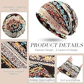 Недорогие Шапка-бини-Муж. Шапка-бини и шарф в комплекте Винно-красный Черный Акриловые волокна Трикотаж Два способа использования Спорт и отдых На каждый день на открытом воздухе Дом Повседневные Цветок / Растения