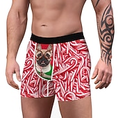 cheap Christmas Pajamas-Christmas Gift Boxer Briefs Underwear Men&#039;s Christmas Carnival Masquerade Christmas Eve Christmas Adults Party Christmas