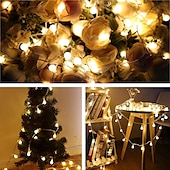 cheap Solar String Lights-Mini Globe String Lights Solar LED Fairy String Lights Waterproof 12M 7M 6.5M 8 Modes Lighting Outdoor Garden Decoration Light Christmas Tree Hanging Lights Balcony Yard Wedding Party Holiday Decor