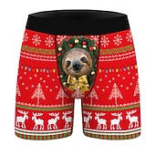 cheap Christmas Pajamas-Christmas Gift Boxer Briefs Underwear Men&#039;s Christmas Carnival Masquerade Christmas Eve Christmas Adults Party Christmas