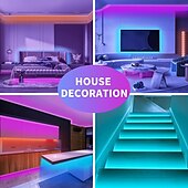 economico Controllo a distanza-HA CONDOTTO LA striscia di luce 15 m/20 m 50 piedi 65.6ft rgb cambiamento di colore ha condotto la striscia di luce kit con telecomando chiave ir44 per l&#039;illuminazione della camera da letto flessibile