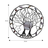 preiswerte Außenwandbehänge-Lebensbaumring aus Metall, schmiedeeiserner Ring des Lebens, Gartenhandwerk, Wanddekoration, Terrasse, Hof, Handwerkszubehör