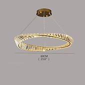 abordables Lámparas de araña-Lámparas colgantes led circle diseño redondo 60/80 cm montaje empotrado 1 luz anillo regulable aluminio acabados pintados lujoso estilo moderno comedor dormitorio lámparas colgantes