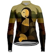 abordables Maillots pour femmes-Femme Maillot Velo Cyclisme manche longue Cyclisme Maillot Top avec 3 poches arrière VTT Vélo tout terrain Vélo Route Respirable Séchage rapide Evacuation de l&#039;humidité Bandes Réfléchissantes Noir