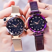 economico Orologi al quarzo-Orologio da polso Quarzo per Da donna Analogico Quarzo stella splendente Moda Lusso Informale Bling Con diamantini Lega Lega