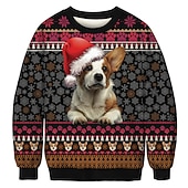 levne Vtipné vánoční mikiny a mikiny-Vánoce Ježíšek Mikina Pullover Vtipná vánoční mikina Anime 3D tisk 3D Grafika Pro Pro páry Pánské Dámské Dospělé Vánoce Karneval Plesová maškaráda 3D tisk