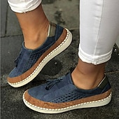 Χαμηλού Κόστους Γυναικεία Sneakers-γυναικεία casual κόκκινα slip-on sneakers με πλέγμα που αναπνέει και λεπτομέρεια από φελλό για καθημερινή άνεση