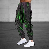 お買い得  スウェットパンツ-男性用 スウェットパンツ ジョガー ズボン ドローストリング 弾性ウエスト リボン グラフィック 履き心地よい 高通気性 スポーツ・アウトドア カジュアル 日常 コットン混 テリー ストリートファッション デザイナー ルビーレッド ブルー マイクロエラスティック