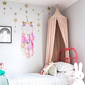cheap Decorative Lights-Unicorn Dream Catcher with Colorful LED Light for Girls Boys Bedroom Wall Decor Hanging Ornament Festival Gift (Pink)