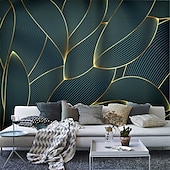 voordelige Behang-cool wallpapers 3d abstracte muurschildering behang muurschildering muurstickers bladeren abstracte schets foto geschikt voor hotel woonkamer slaapkamer art deco