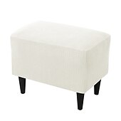 abordables Funda para otomana-Funda elástica para otomana plegable color burdeos, protector de muebles, funda rectangular suave con base elástica, funda para otomana