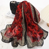 cheap Scarves-Women&#039;s Scarves Daily Holiday Flowers Bohemia Vintage Retro Warm Casual / Daily 1 PC