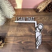 preiswerte Event &amp; Party Supplies-left right wooden door i saw that jesus head funny home decor frame ornament door frame decoration