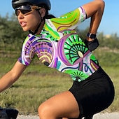 baratos Camisolas femininas-Mulheres Camisa para Ciclismo Manga Curta Moto Camisa / Roupas Para Esporte Blusas com 3 bolsos traseiros Ciclismo de Montanha Ciclismo de Estrada Respirável Secagem Rápida Pavio Humido Tiras