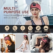 cheap On-ear &amp; Over-ear Headphones-Sleep Headphones Bluetooth Headband Wireless Music Eye Mask Thin Stereo Speakers Mic Handsfree Music Earbuds for Side Sleepers Running Insomnia Travel Yoga Sleeping Band