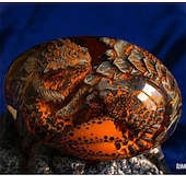 billiga trädgårdsskulpturer och statyer-lava drake ägg, drömkristall transparent drake ägg, drake ägg kristall, drake staty dekor, kristall transparent lava drake ägg harts handgjorda skulptur ornament souvenir