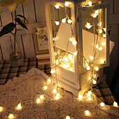 billiga Batteristrängljus-mini globe string lights batteridriven med fjärrkontroll inomhus sovrum 50/100 led färgglada blinkande ljus med fjärrstyrda led string lights för sovrumsfest uteplats jul vardagsrum kontor