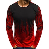 cheap 3D T shirts-Men&#039;s Graphic Prints Spiral Stripe T shirt Long Sleeve T shirt 3D Print Crew Neck Shirt Designer Casual Big and Tall Daily Holiday A B C Spring &amp;  Fall Clothing Apparel S M L XL XXL 3XL 4XL