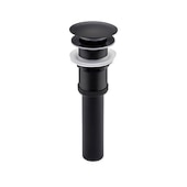 cheap Pop Up Drains-Brass Pop Up Sink Drain Stopper with Overflow Bathroom Faucet Vessel Vanity Sink Drainer