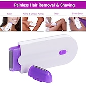 abordables Rasage et épilation-Kit d&#039;épilation professionnel indolore laser tactile épilateur usb rechargeable femmes corps visage jambe bikini main rasoir épilateur
