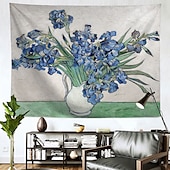 billige kunsttepper-van gogh maleri stor vegg billedvev kunst dekor teppe gardin hengende hjem soverom stue dekorasjon polyester