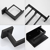 economico Set di accessori da bagno-set di ferramenta per il bagno 4 pezzi, accessori per il bagno a parete rimodellati in acciaio inossidabile sus304, include 1 portasciugamani, 1 portasciugamani.1 porta carta igienica, 1 set di