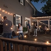 billiga Solsträngsljus-globe solar string light led g50 glödlampa ip65 vattentät utomhus krans trädgårdslampa lämplig för hem inomhus trädgård semesterbelysning