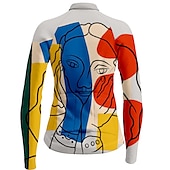 abordables Maillots pour femmes-Femme Maillot Velo Cyclisme manche longue Cyclisme Maillot Top avec 3 poches arrière VTT Vélo tout terrain Vélo Route Respirable Séchage rapide Evacuation de l&#039;humidité Bandes Réfléchissantes Noir