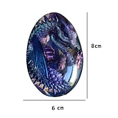 billiga trädgårdsskulpturer och statyer-lava drake ägg, drömkristall transparent drake ägg, drake ägg kristall, drake staty dekor, kristall transparent lava drake ägg harts handgjorda skulptur ornament souvenir
