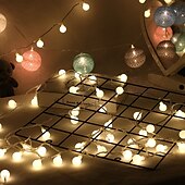 billiga Batteristrängljus-mini globe string lights batteridriven med fjärrkontroll inomhus sovrum 50/100 led färgglada blinkande ljus med fjärrstyrda led string lights för sovrumsfest uteplats jul vardagsrum kontor