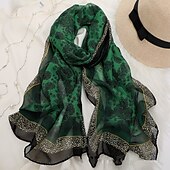 cheap Scarves-Women&#039;s Scarves Daily Holiday Flowers Bohemia Vintage Retro Warm Casual / Daily 1 PC