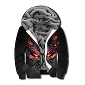 economico felpa con cappuccio da uomo-Per uomo Teschi Stampe astratte Felpa con cappuccio Felpe Felpa Felpa con cappuccio Manica lunga Felpa con cappuccio Con cappuccio Originale Stampa 3D Giornaliero Sport Nero Rosso Cerniera Stampa