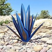cheap Garden Sculptures&amp;Statues-Tequila Rustic Sculpture, DIY Metal Agave Plant,Rustic Hand Painted Metal Agave,Garden Yard Art Decoration Statue Home Decor for Yard Stakes,Garden Figurines,Outdoor Patio