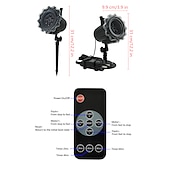 cheap Christmas Gift Lights-Christmas Projector Waterproof Remote Control 16 Patterns High-definition Projection Effects Indoor and Outdoor Festival Garden Decorative Lights Low Voltage Safety
