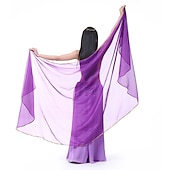 abordables Accessoires de danse-Accessoires de danse du ventre voile écharpe à main performance femme écharpe en mousseline de soie accessoires de pratique multicolores