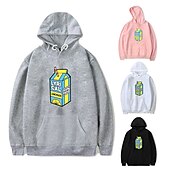 abordables Sudaderas con capucha gráficas para hombre-Hombre Estampado Manga Larga Sudaderas Con Capucha Fresco Design Invierno Un gris Un blanco Un negro Ropa Diseñador Talla Grande S M L XL XXL XXXL