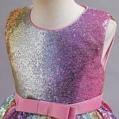 halpa Juhlamekot-Lapset Vähän Tyttöjen Mekko Paljetti väri Tyllimekko Juhla Syntymäpäivä Tilkkutäkki Rusetti Moniväri Purppura Punastuvan vaaleanpunainen Midi Hihaton Prinsessa Makea Mekot Kevät Kesä Ohut 4-12 vuotta