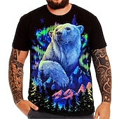 economico magliette da uomo taglie forti-Per uomo Plus Size maglietta Grande e alto Pop art Girocollo Stampa Manica corta Primavera estate Di tendenza Streetwear Essenziale Comodo Informale Sport Top