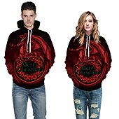 abordables Sudaderas y sudaderas con capucha divertidas-Dinosaurio Suéter de navidad Sudadera Pullover Sudadera con capucha navideña divertida Impresión 3D Hombre Mujer Navidad Carnaval Mascarada Nochebuena Navidad Adultos Fiesta Navidad Cima