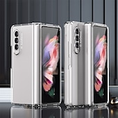 Недорогие Чехлы для Samsung-Чехол для телефона для Samsung Galaxy Z Fold 5 Z Fold 4 Z Fold 3 Z Fold 2 Flip защитная рамка Flip полный чехол защитный однотонный ПК