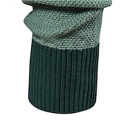 preiswerte Herrenpullover-Herren Pullover Gerippt Stricken Strick Farbblock Rundhalsausschnitt warm halten Moderne zeitgenössische Geschäft Freizeitskleidung Bekleidung Herbst Winter Dunkelmarine Braun M L XL
