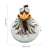 お買い得  庭の彫刻と彫像-楽しいガーデンアート樹脂クラフト鶏像鶏の彫刻飾り家の庭の庭の屋外の装飾アクセサリーフェンスの装飾