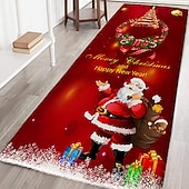 お買い得  クリスマスラグ＆マット-クリスマスフランネルフロアマットランナークリスマスマット寝室滑り止めふわふわカーペット