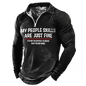 Men's Long Sleeve Graphic Tee - Funny 'My People Skills Are Fine, My Tolerance to Idiots That Needs Work' 10